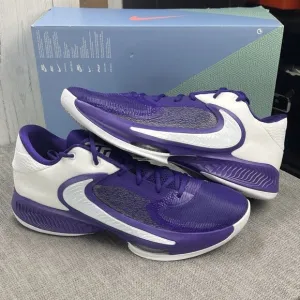 Nike Zoom Freak 4 Promo Men's size 15 purple White Basketball Shoes DX6652 500