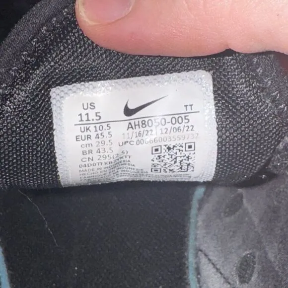 Nike Air Max 270 Triple Black Athletic Walking Shoes Sneakers Mens Size 11.5