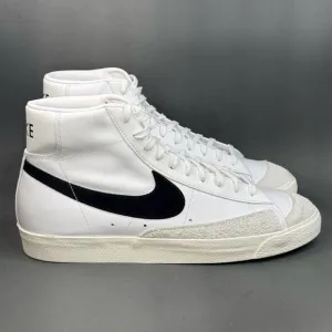 NIKE BLAZER MID '77 IN VINTAGE WHITE BLACK sneaker shoes NEW Mens size 14