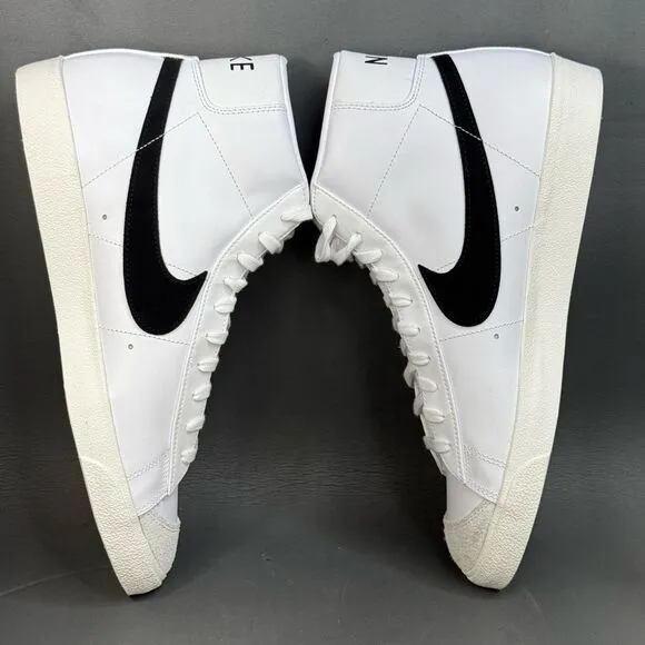 NIKE BLAZER MID '77 IN VINTAGE WHITE BLACK sneaker shoes NEW Mens size 14