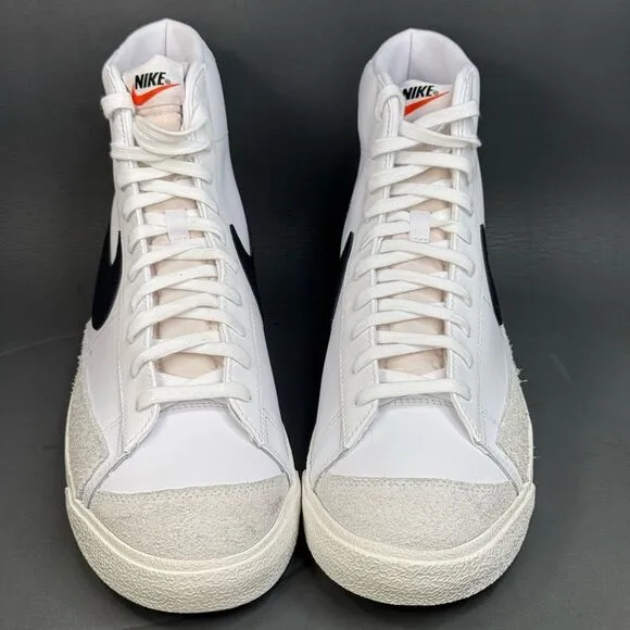NIKE BLAZER MID '77 IN VINTAGE WHITE BLACK sneaker shoes NEW Mens size 14