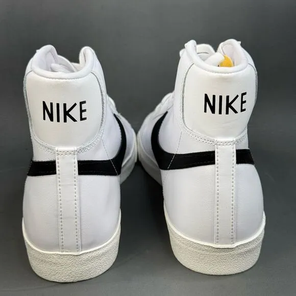 NIKE BLAZER MID '77 IN VINTAGE WHITE BLACK sneaker shoes NEW Mens size 14