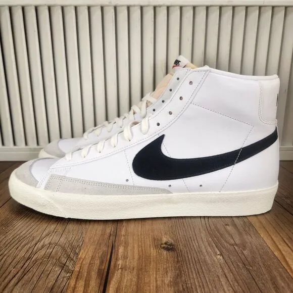 Nike Blazer Mid '77 Vintage Mens Size 15 White Black Sneakers Shoes BQ6806-100