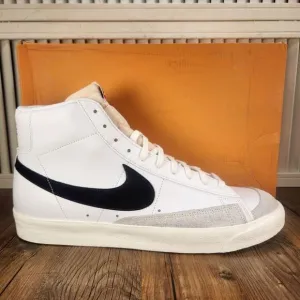 Nike Blazer Mid '77 Vintage Mens Size 15 White Black Sneakers Shoes BQ6806-100