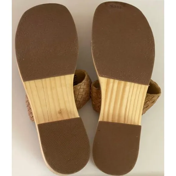 Nisolo | Almond Leather Ellie All Day Woven Clog Sandals