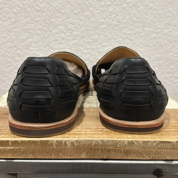 Nisolo Huarache Leather Sandals Black 12.5