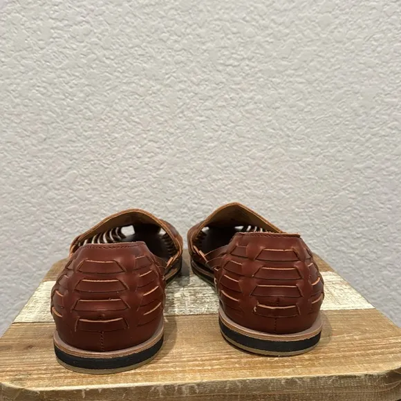Nisolo Huarache Leather Sandals Brandy Size 9.5
