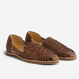 Nisolo Huarache Leather Sandals Brandy Size 9.5