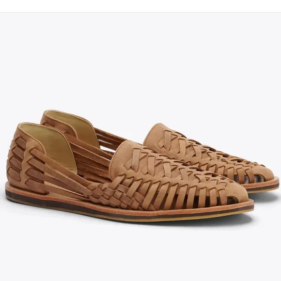 Nisolo Huarache Leather Sandals Tobacco Size 12.5