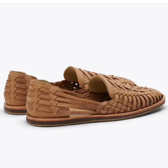 Nisolo Huarache Leather Sandals Tobacco Size 12