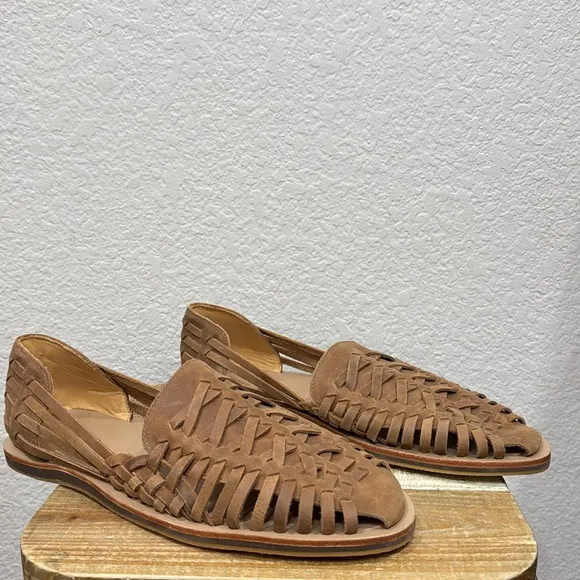 Nisolo Huarache Leather Sandals Tobacco Size 12