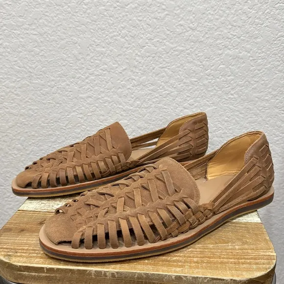 Nisolo Huarache Leather Sandals Tobacco Size 12