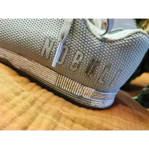 No Bull NOBULL Super Fabric Trainer Athletic Shoes Gray/Stripe Sz 10M / 11.5W