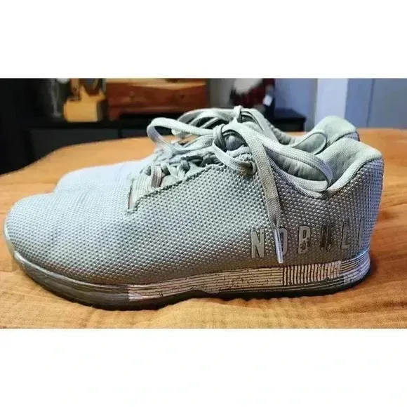 No Bull NOBULL Super Fabric Trainer Athletic Shoes Gray/Stripe Sz 10M / 11.5W