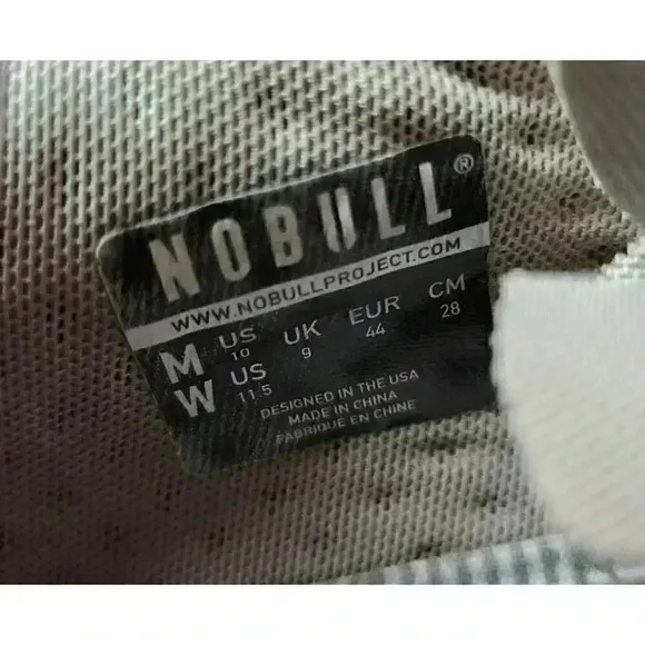 No Bull NOBULL Super Fabric Trainer Athletic Shoes Gray/Stripe Sz 10M / 11.5W