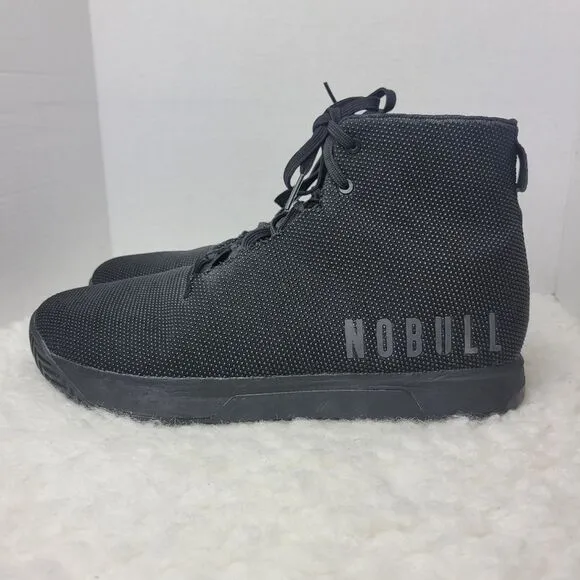 NOBULL Men's Shoes Size 15 High Top Trainer Triple Black SuperFabric Sneake