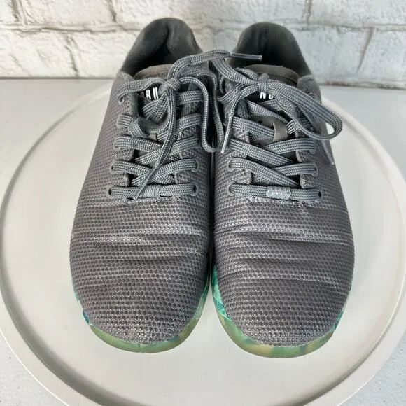 NOBULL Sneakers Outwork Athletic Tennis Shoes Lace Up Gray Blue 7.5