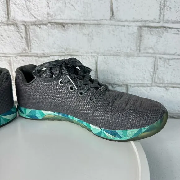 NOBULL Sneakers Outwork Athletic Tennis Shoes Lace Up Gray Blue 7.5