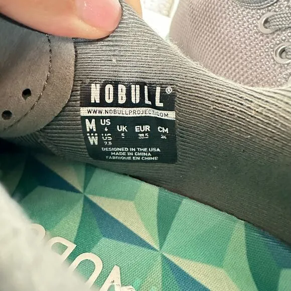NOBULL Sneakers Outwork Athletic Tennis Shoes Lace Up Gray Blue 7.5