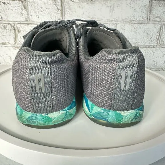 NOBULL Sneakers Outwork Athletic Tennis Shoes Lace Up Gray Blue 7.5