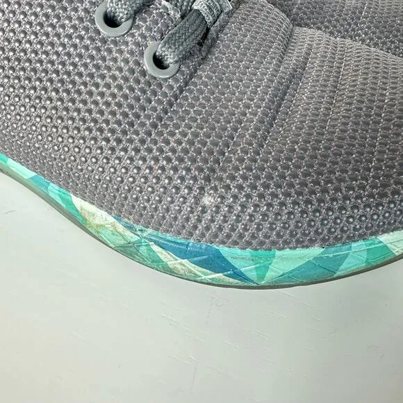 NOBULL Sneakers Outwork Athletic Tennis Shoes Lace Up Gray Blue 7.5