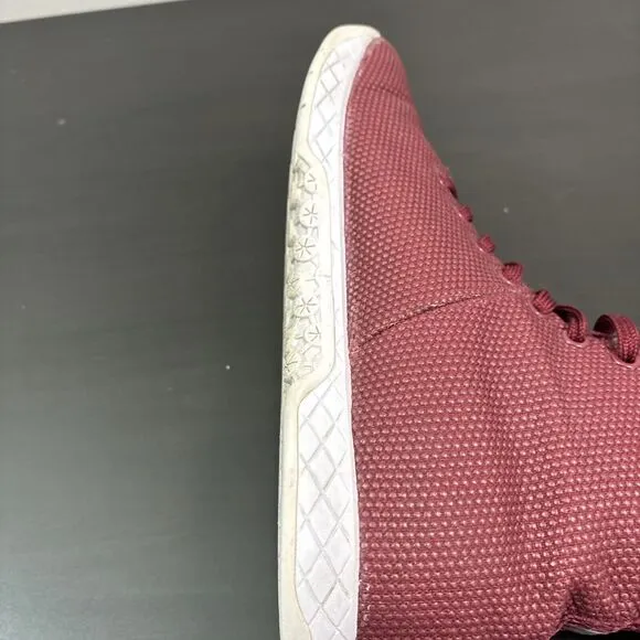 NOBULL SuperFabric High Top Athletic Trainer Shoes Burgundy Men's 7.5 Women's 9