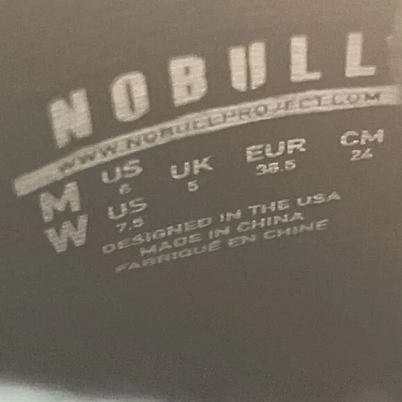Nobull Womens Size US 7.5 High Top Black Leather Lace Up Trainer Athletic Shoes
