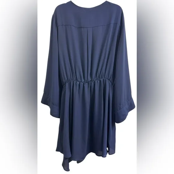 NORDSTROM CITY CHIC Shibara Asymmetrical Wrap Minidress/Tunic In Navy L/XL ✨NWT✨