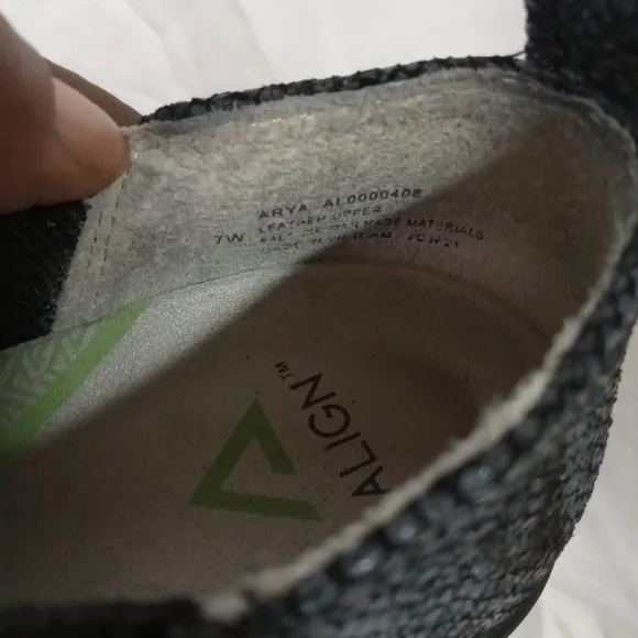 Nurse Mates Align Arya Charcoal Sweater Shoes Leather Clogs Size 7W