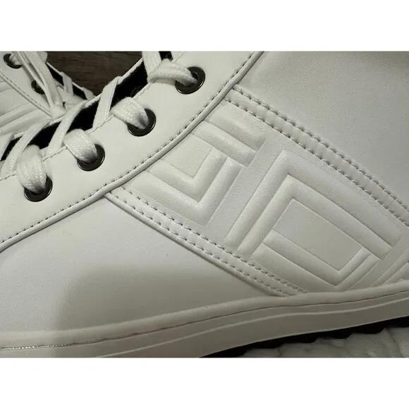 NWOB $200 Karl Lagerfeld Paris Men's SHOES 11.5 Logo Leather High Top Sneakers
