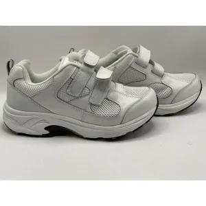 NWOB Drew Mens Lightning II Walking Shoes White US 7 UK 6E Hook &amp; Loop‎ Leather