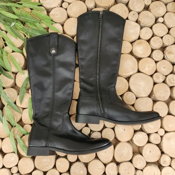 NWOB Frye Melissa Button Inside Zipper Leather Boots