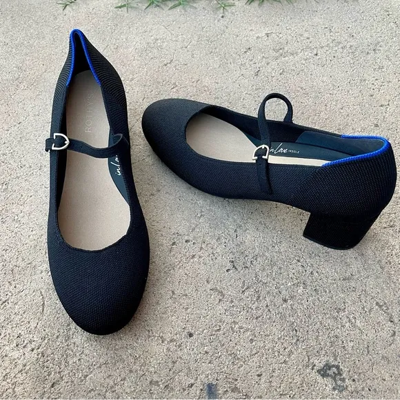 NWOB Rothy's Black Mary Jane Shoes Size 10.5W