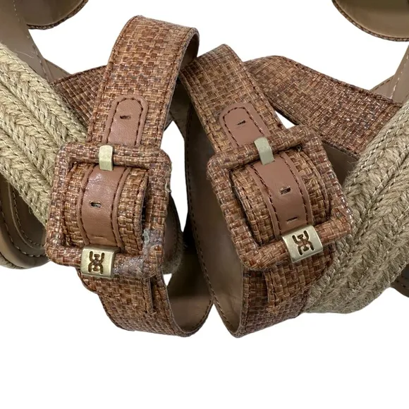 NWOB Sam Edelman Vada Espadrille Platform Sandals in Cuoio Women’s Size 9M