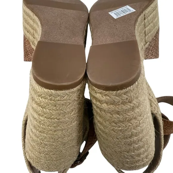 NWOB Sam Edelman Vada Espadrille Platform Sandals in Cuoio Women’s Size 9M