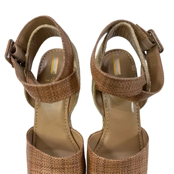 NWOB Sam Edelman Vada Espadrille Platform Sandals in Cuoio Women’s Size 9M