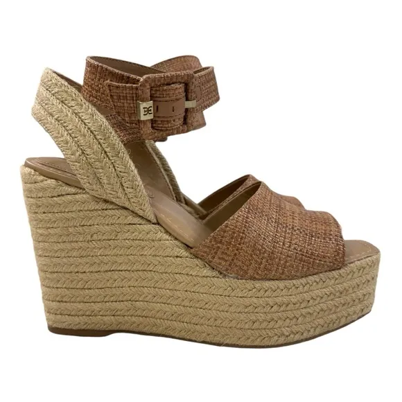 NWOB Sam Edelman Vada Espadrille Platform Sandals in Cuoio Women’s Size 9M