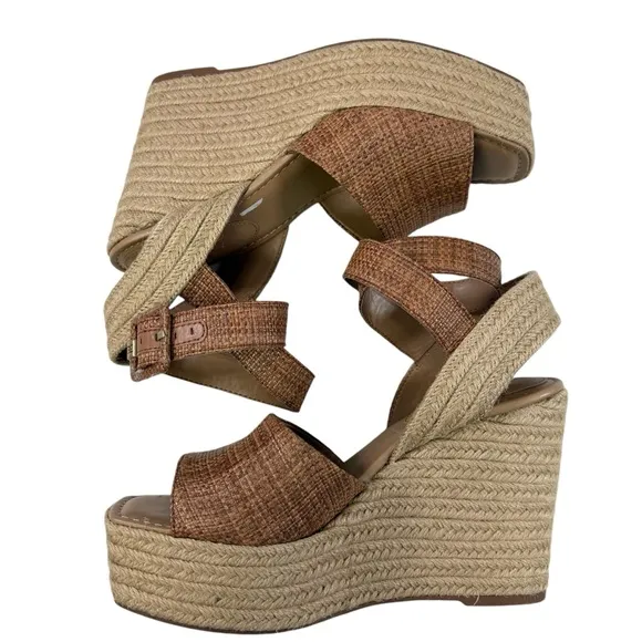 NWOB Sam Edelman Vada Espadrille Platform Sandals in Cuoio Women’s Size 9M