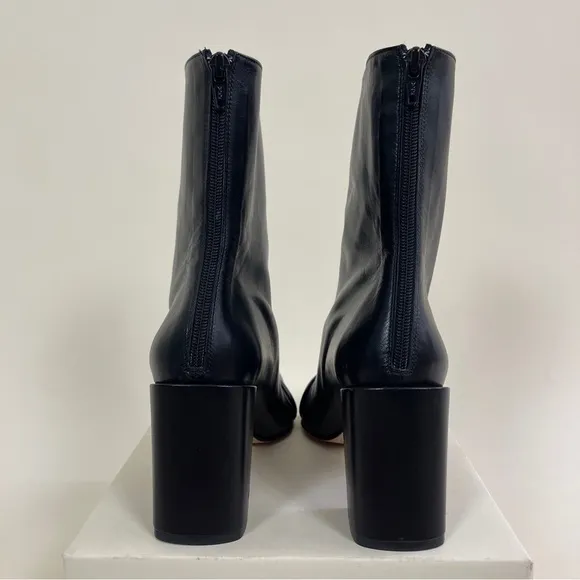 NWOT Chelsea Paris Gigi Ankle Leather Boots in Black Business Casual City Chic