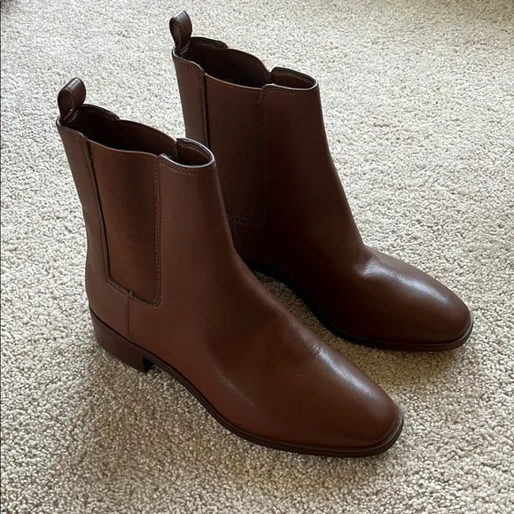 NWOT J.Crew Factory Brown Chelsea Ankle Boots