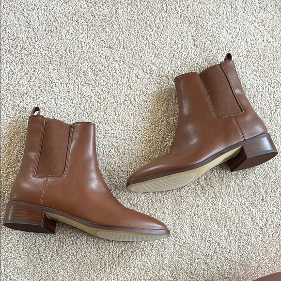 NWOT J.Crew Factory Brown Chelsea Ankle Boots