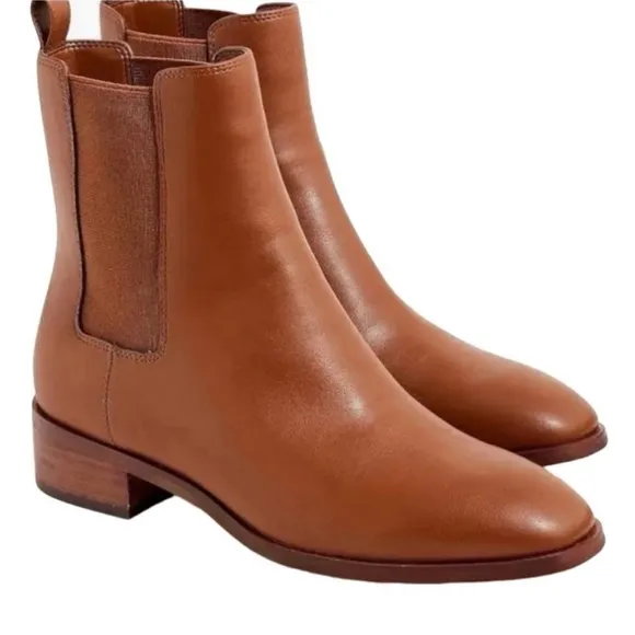 NWOT J.Crew Factory Brown Chelsea Ankle Boots