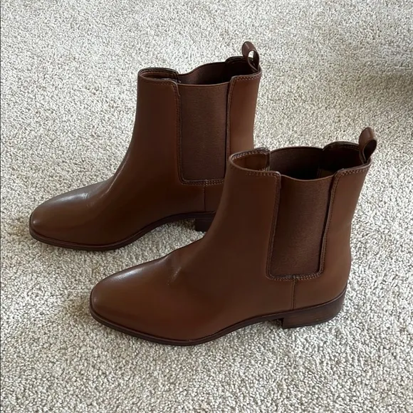 NWOT J.Crew Factory Brown Chelsea Ankle Boots