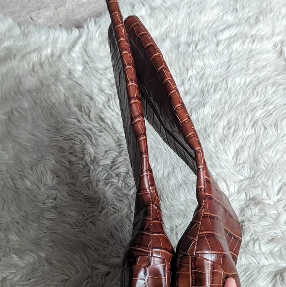 NWOT Jeffrey Campbell Minim Croc Embossed Boots in Brown