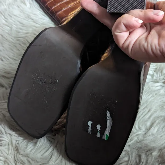 NWOT Jeffrey Campbell Minim Croc Embossed Boots in Brown