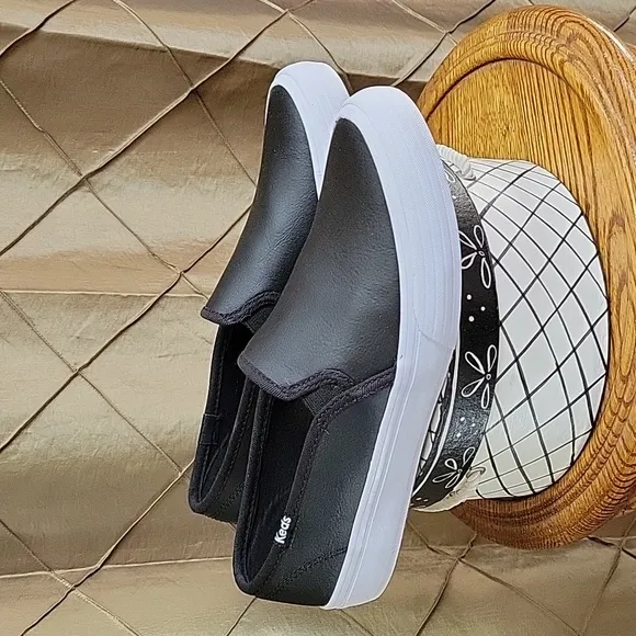 NWOT- Keds ‘Double Decker’ Leather Platform Slip-on Sneakers