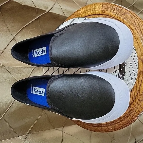 NWOT- Keds ‘Double Decker’ Leather Platform Slip-on Sneakers