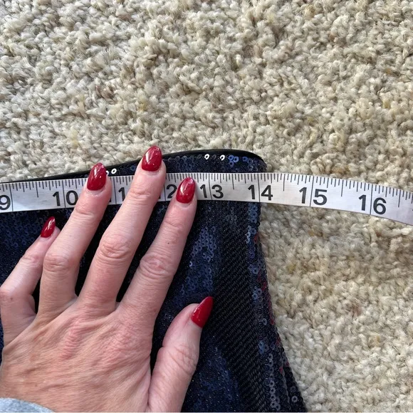 NWOT navy blue sequin pencil skirt
