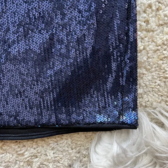 NWOT navy blue sequin pencil skirt