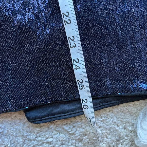 NWOT navy blue sequin pencil skirt